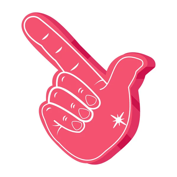 Vector Illustration Finger Pointing Icon — Stock Vector