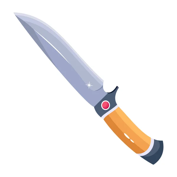 Knife Icon Flat Illustration — Vetor de Stock