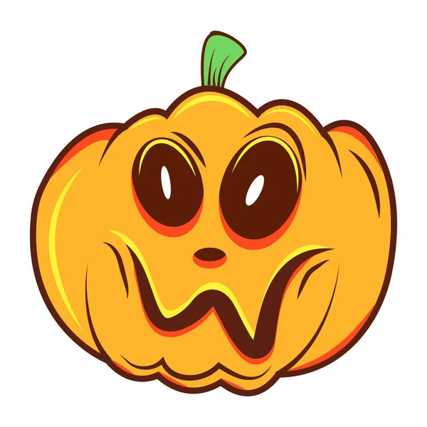 Desenho Animado Abóbora Halloween Desenho Gráfico Ilustração Vetorial — Vetor de Stock