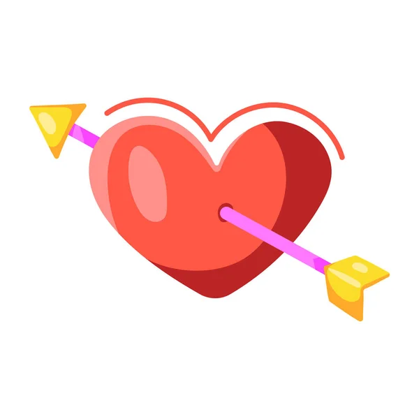 Corazón Con Flecha Diseño Ilustración Vectorial — Vector de stock