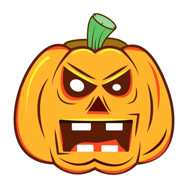 Ilustração Vetorial Abóbora Halloween — Vetor de Stock
