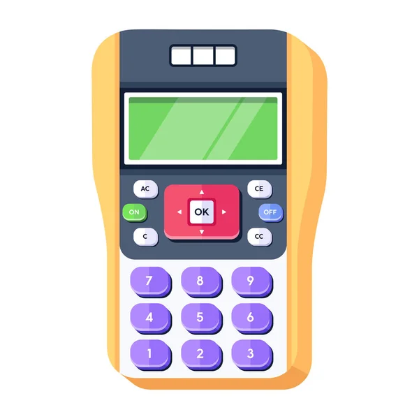 Calculator Icon Flat Illustration — Stock Vector