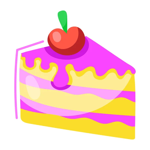 Gâteau Cerise Illustration Vectorielle — Image vectorielle