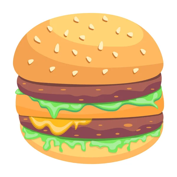 Διανυσματική Απεικόνιση Του Burger Fast Food — Διανυσματικό Αρχείο