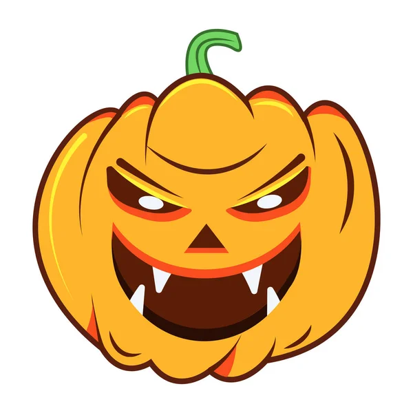 Halloween Pumpkin Cartoon Vector Illustration Graphic Design — Stock Vector