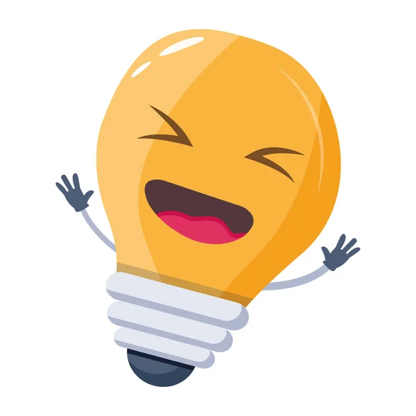 stock vector illustration of light lightbulb  character 