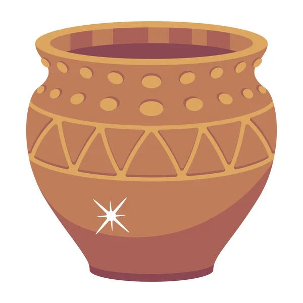 Ceramic Vase Icon Cartoon Illustration Clay Pot Vector Icons Web — Wektor stockowy