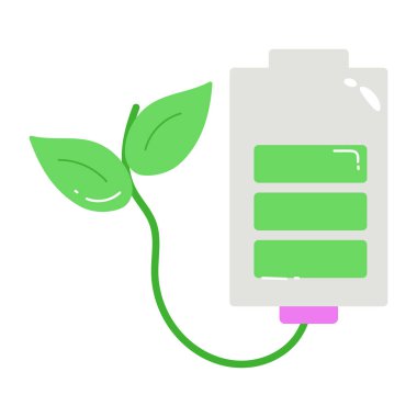 pil şarjı, vektör çizimi