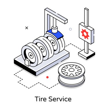 izometrik çizgi pankartı, vektör illüstrasyonu