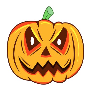 Göz vektörü çizimi olan Cadılar Bayramı kabağı