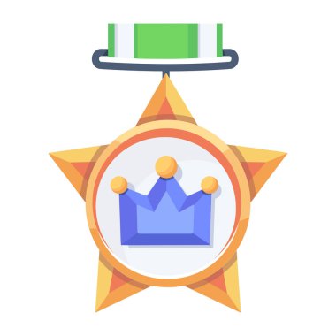 Madalya Ödülü izole vektör simgesi.