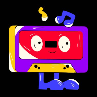 Kasetin vektör illüstrasyonu