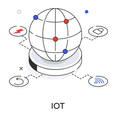 iot simgesi vektör illüstrasyonu