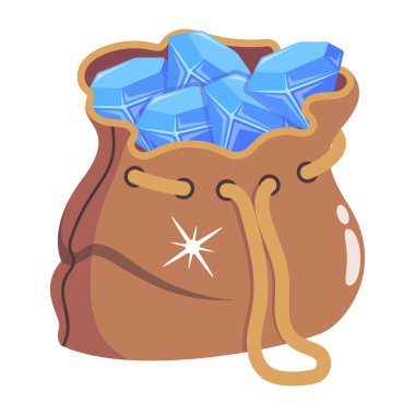 hazine çantası vektör çizimi tasarımı