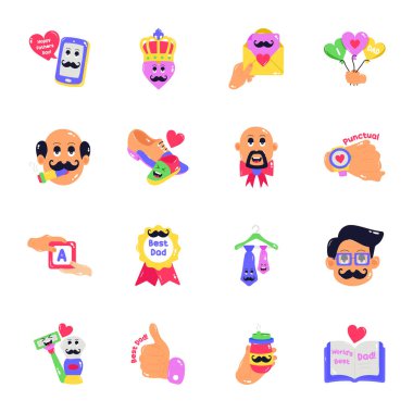 Web tasarımı için vektör simgeleri kümesi