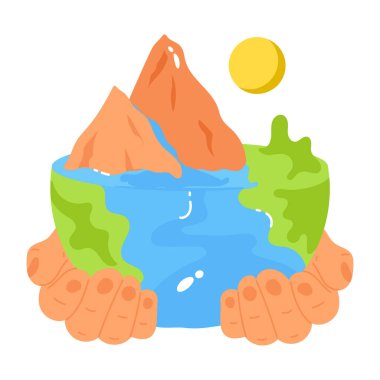 El ele tutuşma dünyası. vektör illüstrasyonu