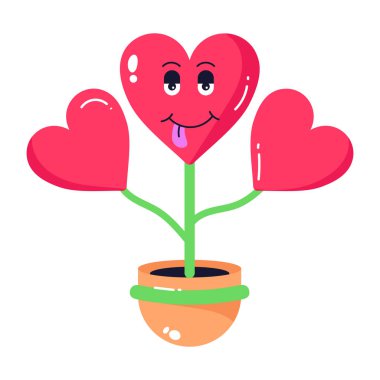 kalp bitkisi esrar vektör illüstrasyonunda