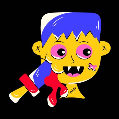 Cadılar bayramı temasının mutlu bir örneği. beyaz üzerine izole.