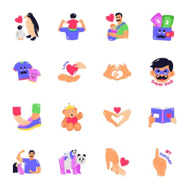 Web tasarımı için vektör simgeleri kümesi