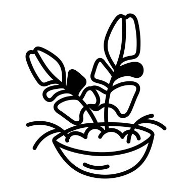 bitki simgesi vektör illüstrasyonu