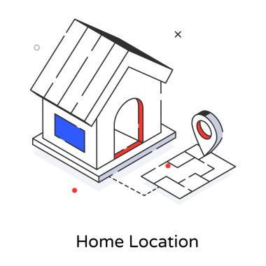 ev konumu vektör simgesi modern basit illüstrasyon
