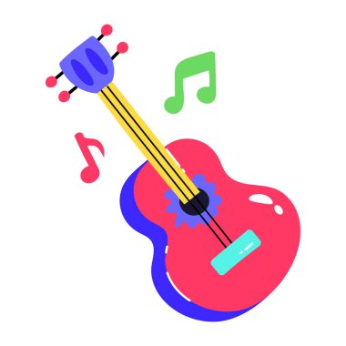 Gitarın vektör illüstrasyonu 