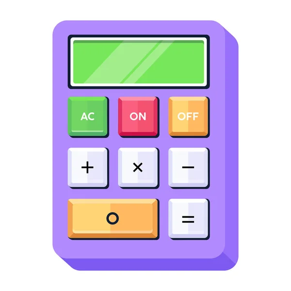 Object Calculator Vector Illustration — Stock Vector