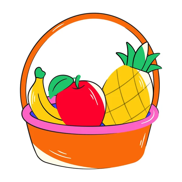 Frutas Verduras Frescas Vector Ilustración Diseño Gráfico — Archivo Imágenes Vectoriales
