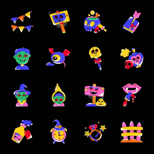 Conjunto Iconos Colores Para Diseño — Archivo Imágenes Vectoriales