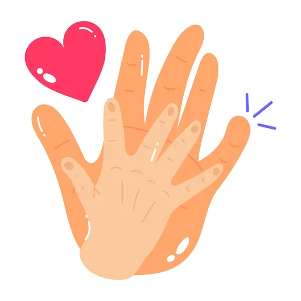 Ilustração Vetorial Desenhada Mão Coração —  Vetores de Stock
