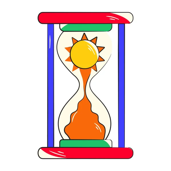Hourglass Sand Time Clock Vector Illustration Design — Stock Vector