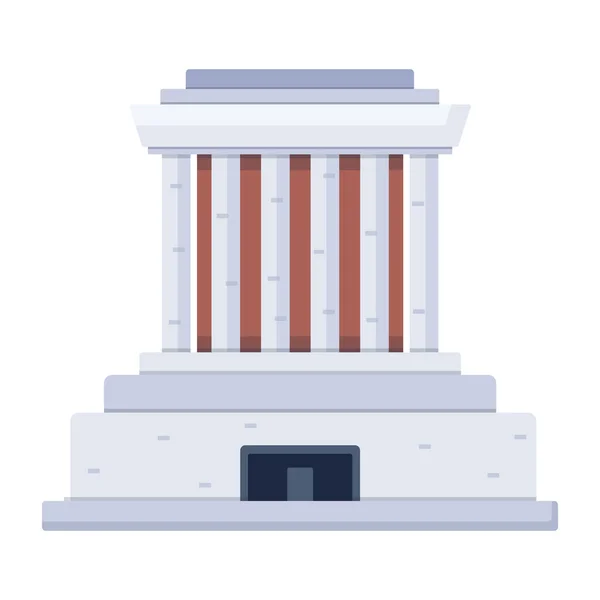 Икона Фасада Здания Карикатура Векторные Иконки Веб Дизайна Белом Фоне — стоковый вектор