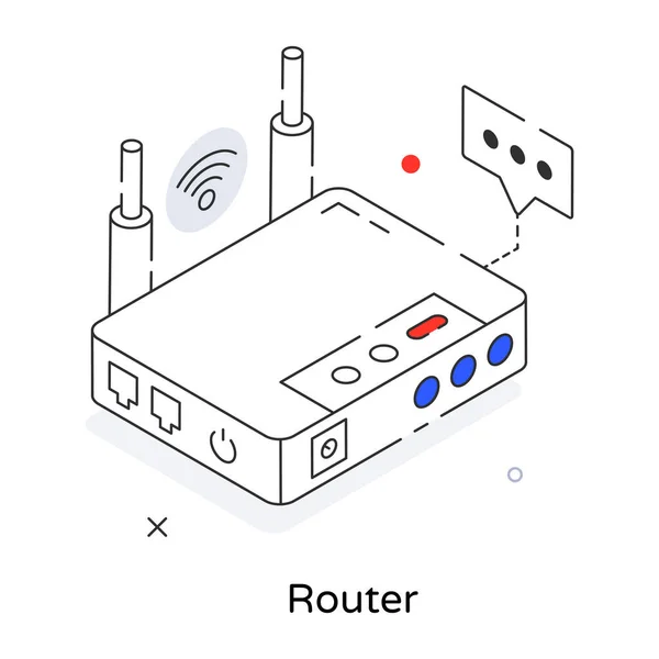Router Wireless Icona Web — Vettoriale Stock