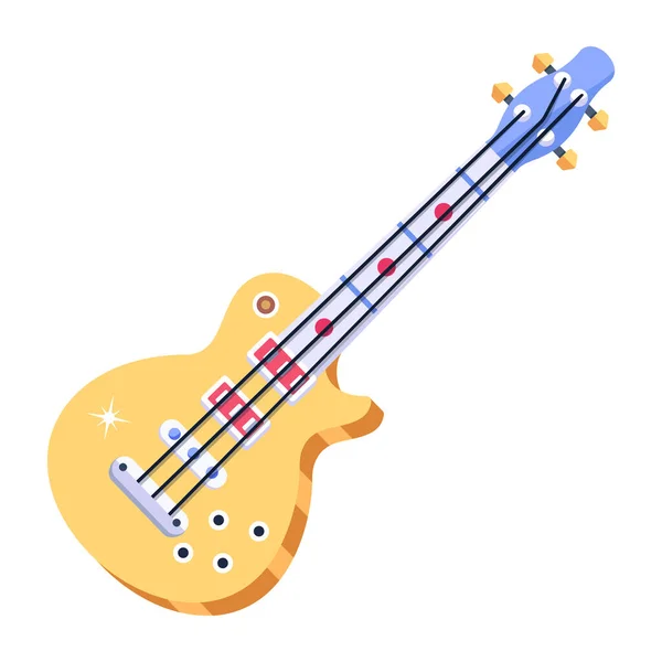 エレク トリック ギターのアイコン ベクトル図 — ストックベクタ
