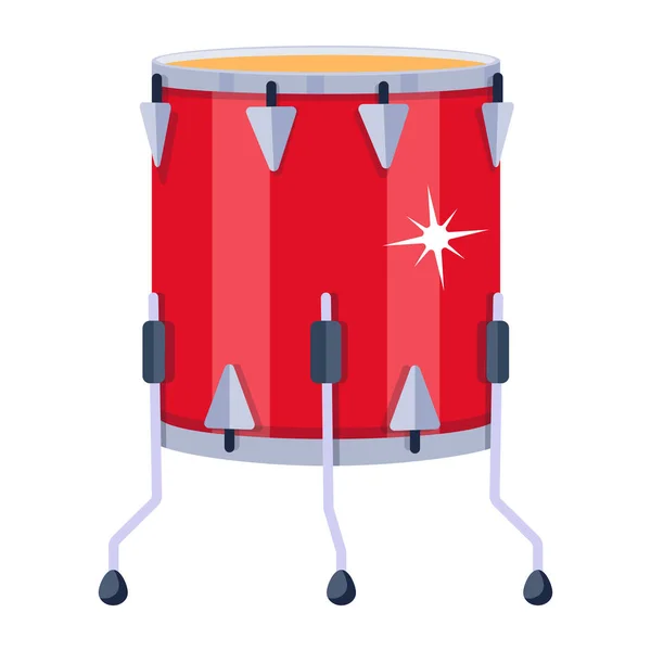 Drum Icon Isometric Musical Instrument Vector Icons Web Design Isolated — Stockový vektor