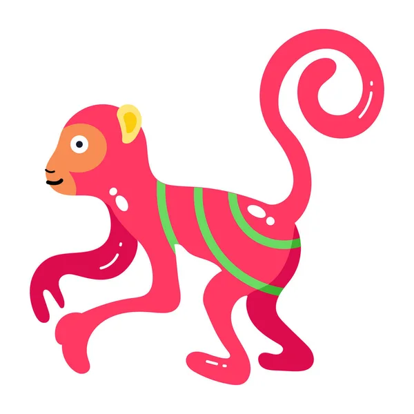 Ícone Macaco Desenho Ilustração Vetorial —  Vetores de Stock