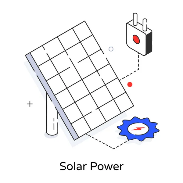Solarenergie Symbol Vektor Illustration Design — Stockvektor