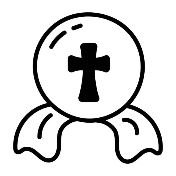 Christliches Kreuz Einfache Illustration — Stockvektor