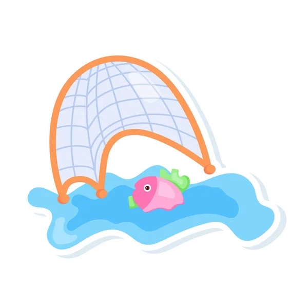Niedlichen Fisch Meer Vektor Illustration Design — Stockvektor