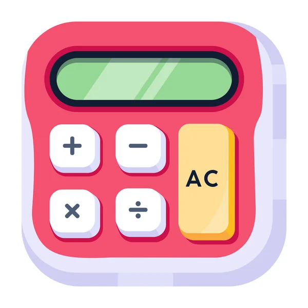 Icono Calculadora Ilustración Vectorial — Vector de stock