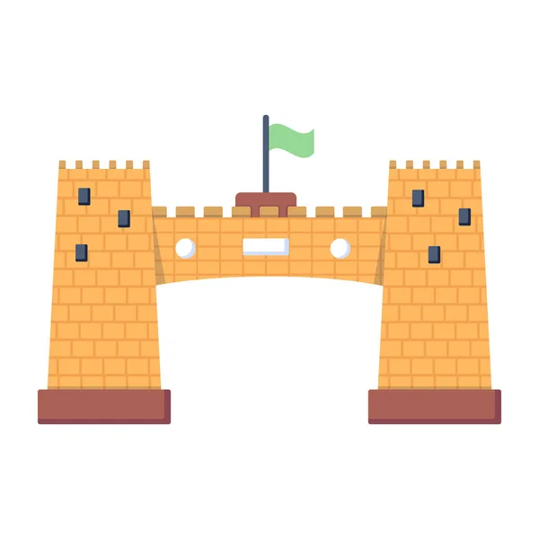 城のアイコンのベクトル図 — ストックベクタ