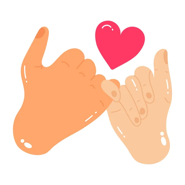 Χέρια Σχεδιασμό Διανυσματική Απεικόνιση Σύμβολο Της Καρδιάς — Διανυσματικό Αρχείο