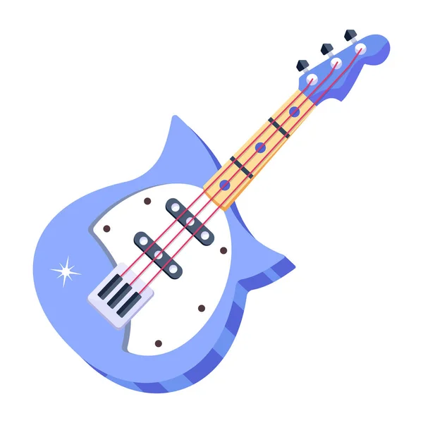 Guitarra Elétrica Ícone Vetor Ilustração —  Vetores de Stock