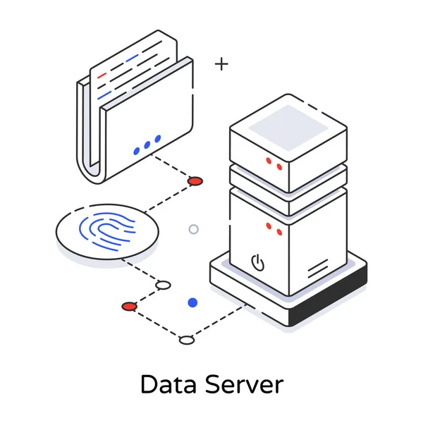 Vektorová Ikona Datového Serveru Moderní Jednoduchá Ilustrace — Stockový vektor