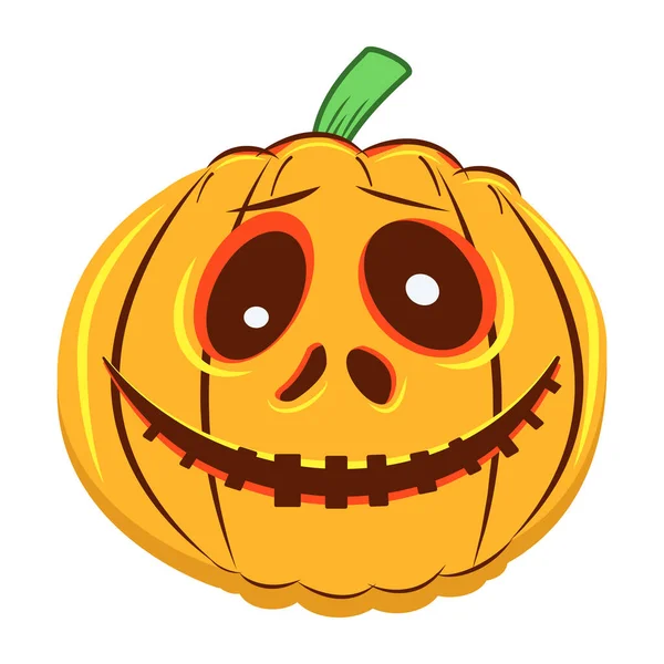 Halloween Pompoen Met Ogen Vector Illustratie Ontwerp — Stockvector