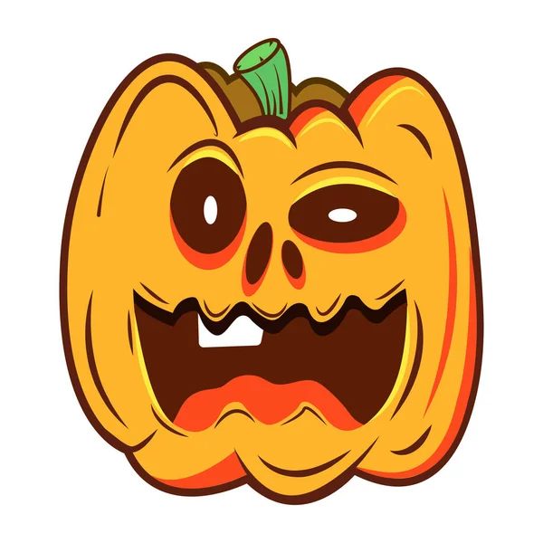 Zucca Halloween Con Gli Occhi Disegno Vettoriale Illustrazione — Vettoriale Stock