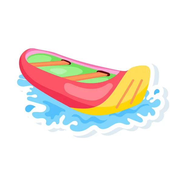 Inflatable Boat Icon Vector Illustration — Stock Vector