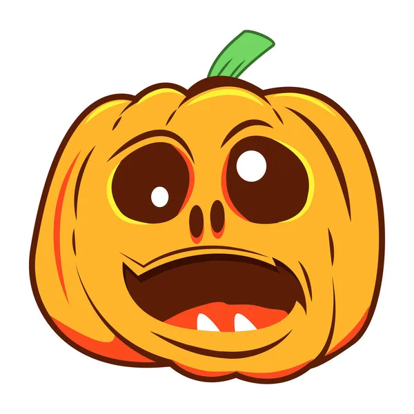 Zucca Halloween Con Gli Occhi Disegno Vettoriale Illustrazione — Vettoriale Stock