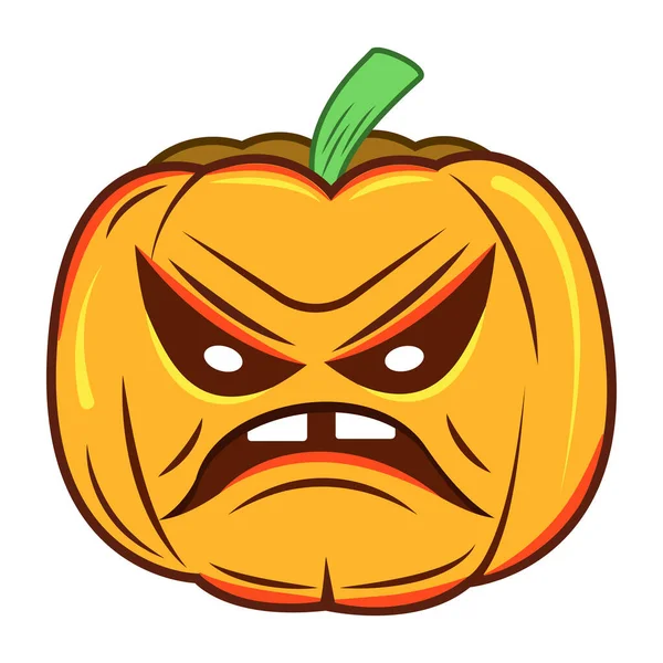 Halloween Abóbora Desenho Animado Personagem Vetor Ilustração Design Gráfico — Vetor de Stock