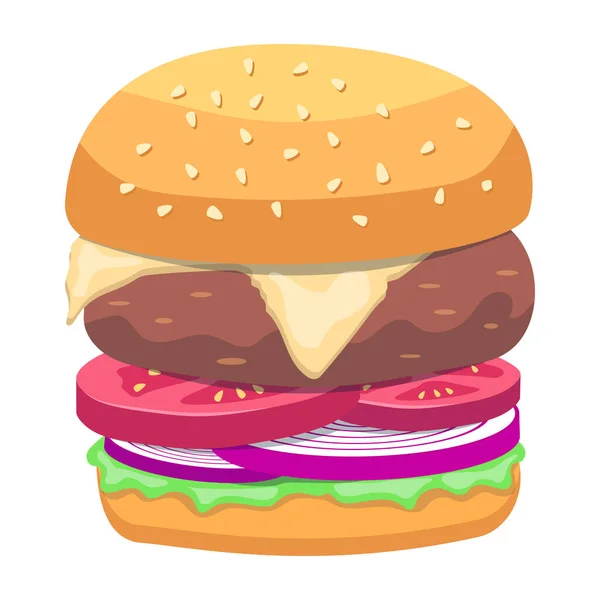 Hamburger Burger Vector Illustration — Stock Vector